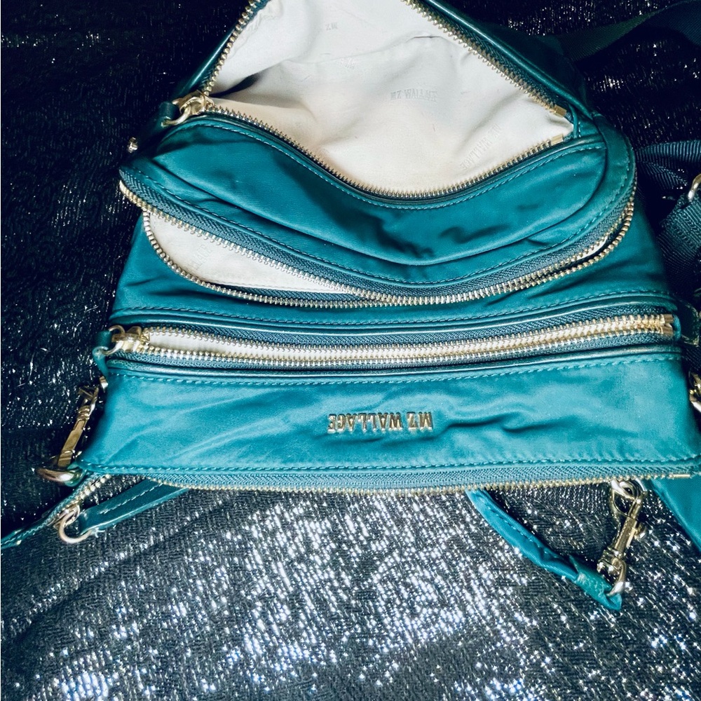MZ Wallace Dark Green Nylon Crossbody Bag - Smooth Finish - Picture 13 of 16